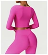long sleeve crop gym top